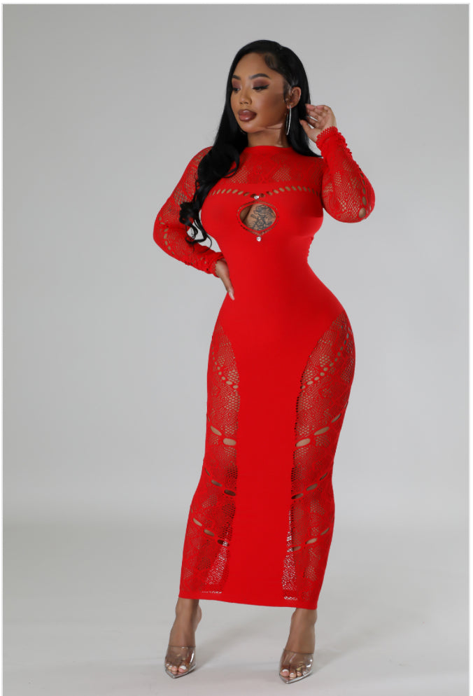 red eye dress Death Slit Red Lace Dress, 4XL