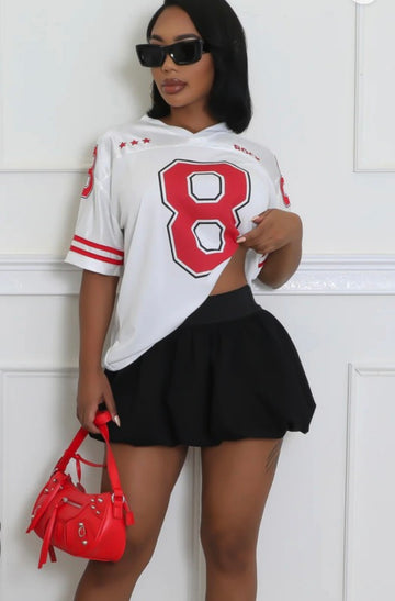 Game day chic jersey top