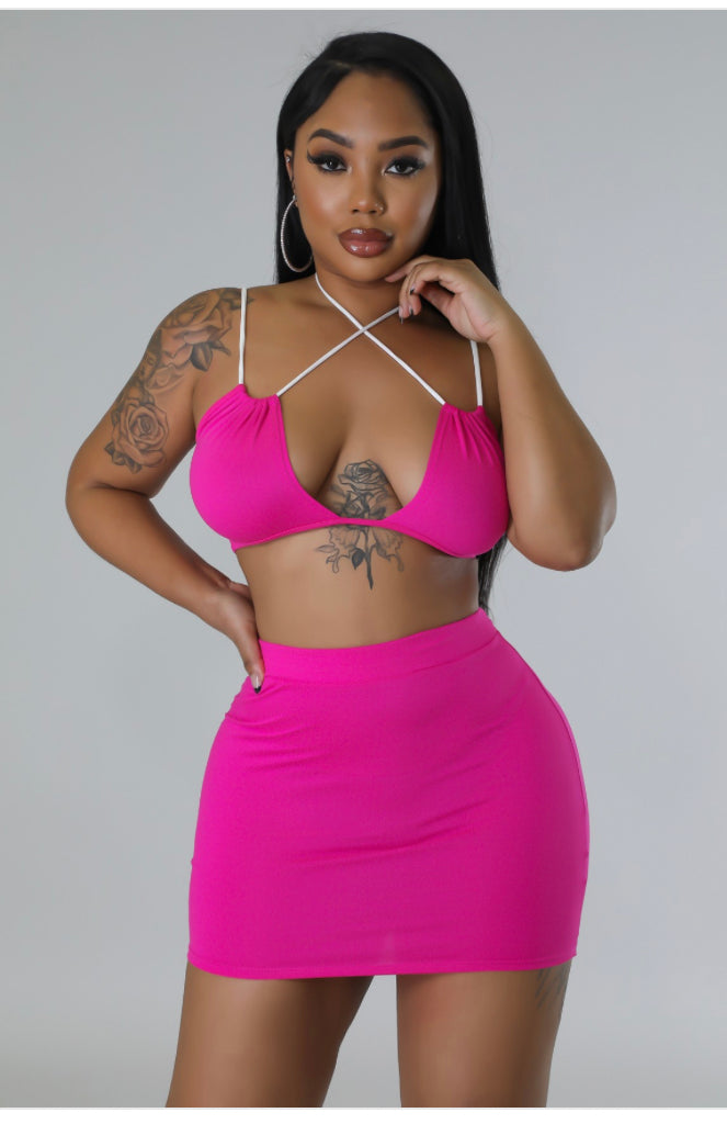 Travel babe skirt set